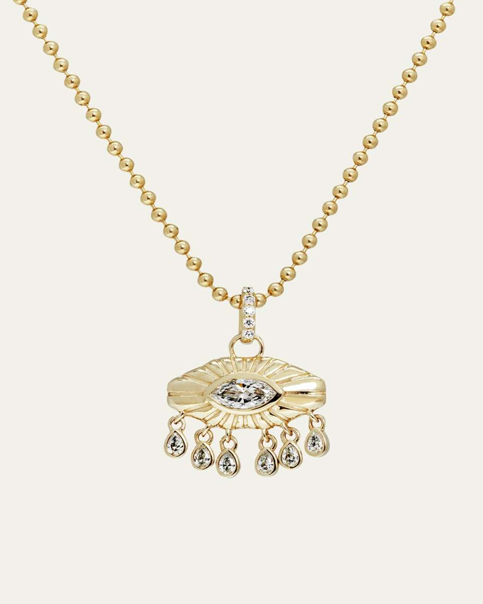 Protection Collection Crying Eye on Ball Chain Necklace